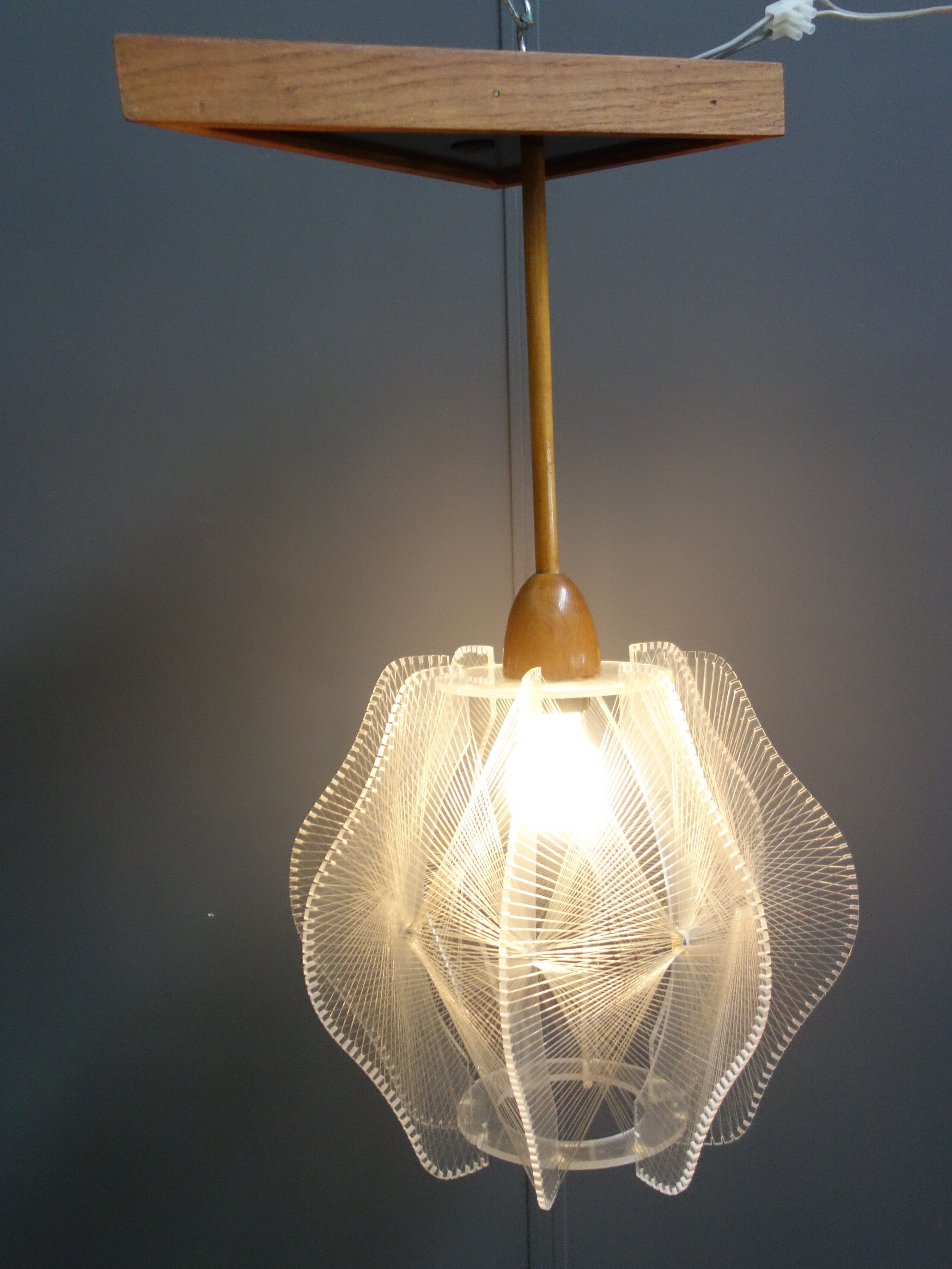 Pendant Lamp by Paul Secon for Sompex Mid Century, space age