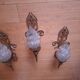 3 gold metal torchere wall lights