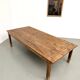 Large brutalist farmhouse table in solid oak from the 1950s.