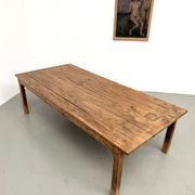 Brutalist farmhouse table in solid oak from the 1950s.