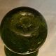 Boule sulfure presse-papier en verre teinté vert