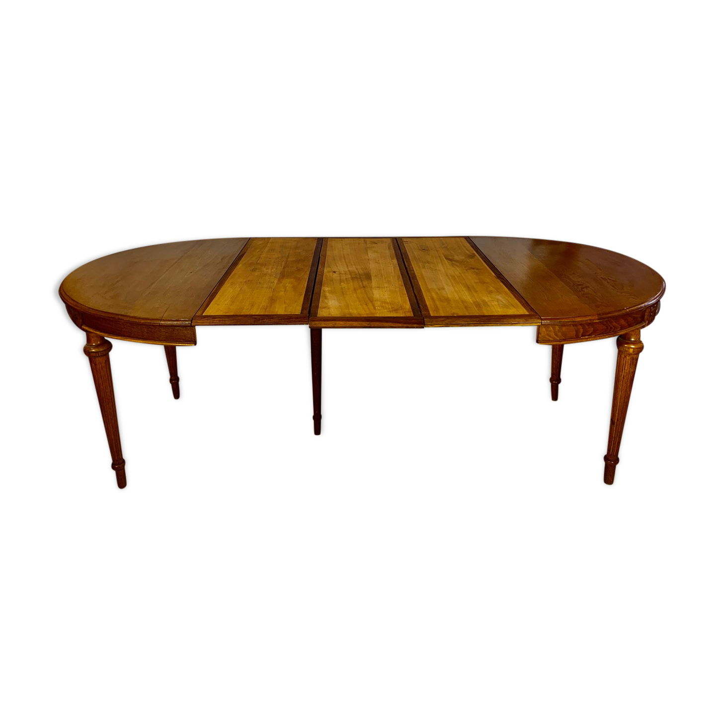 Louis XVI style table in oak with three extensions