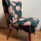 Period cocktail chair upholstered