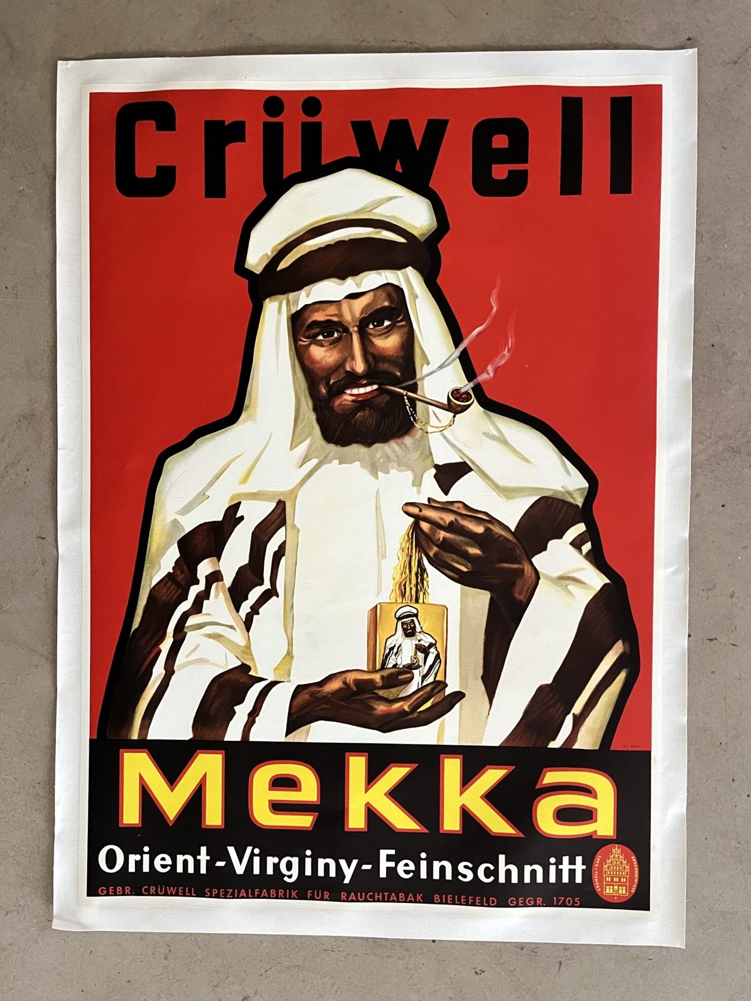 Vintage advertising poster canvas Mekka Crüwell XXth
