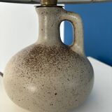 Gray gres ceramic table lamp