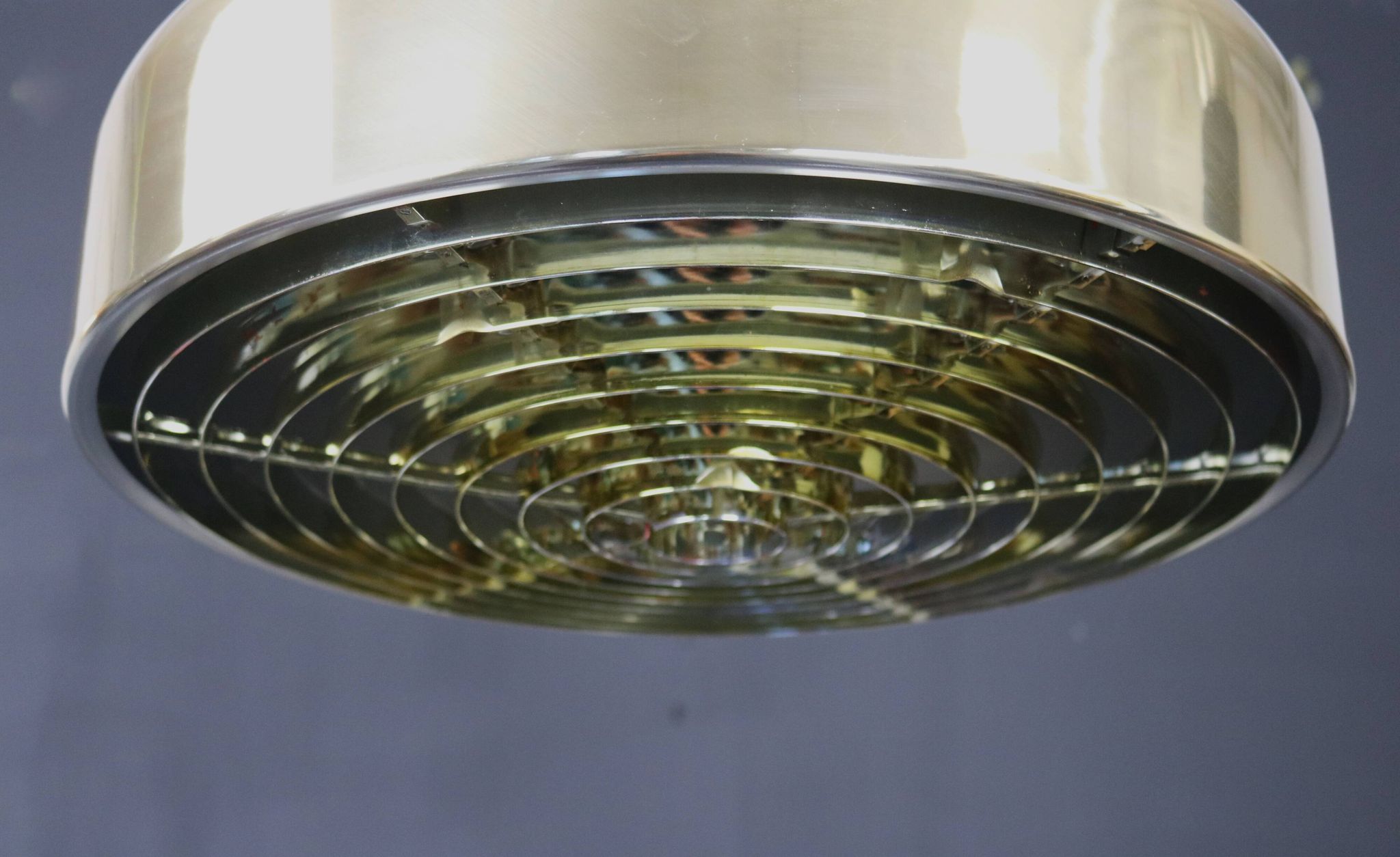 Golden Swedish design hanging lamp - XL - Carl Thore  ***  Sweden 1970 - Stylish lighting