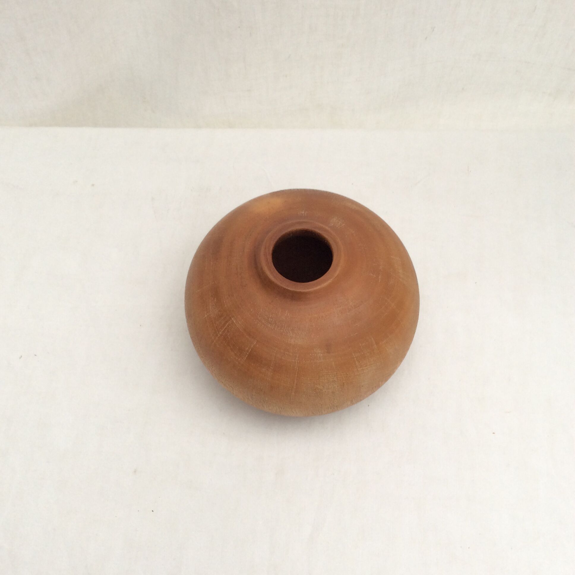 Contemporary wooden ball vase