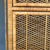 Vintage rattan bookcase