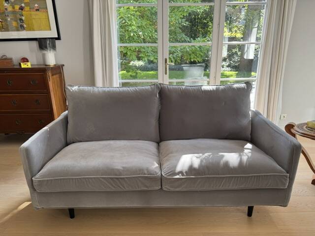 Pair of SITS Julia sofas – Dedar Silver velvet – excellent condition