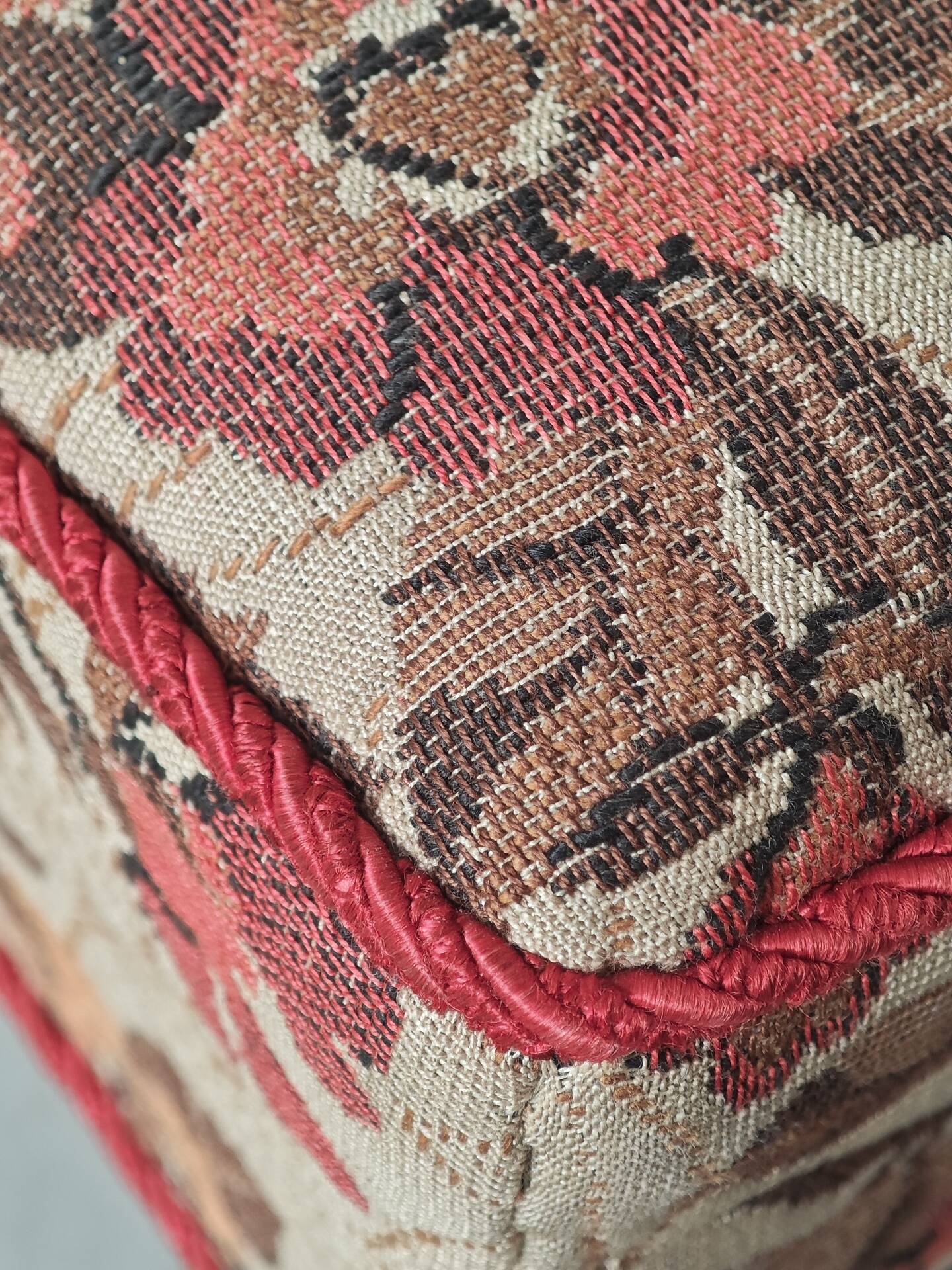 Folding sofa bed Canapé banquette Interier Praha 1960 floral pattern fabric