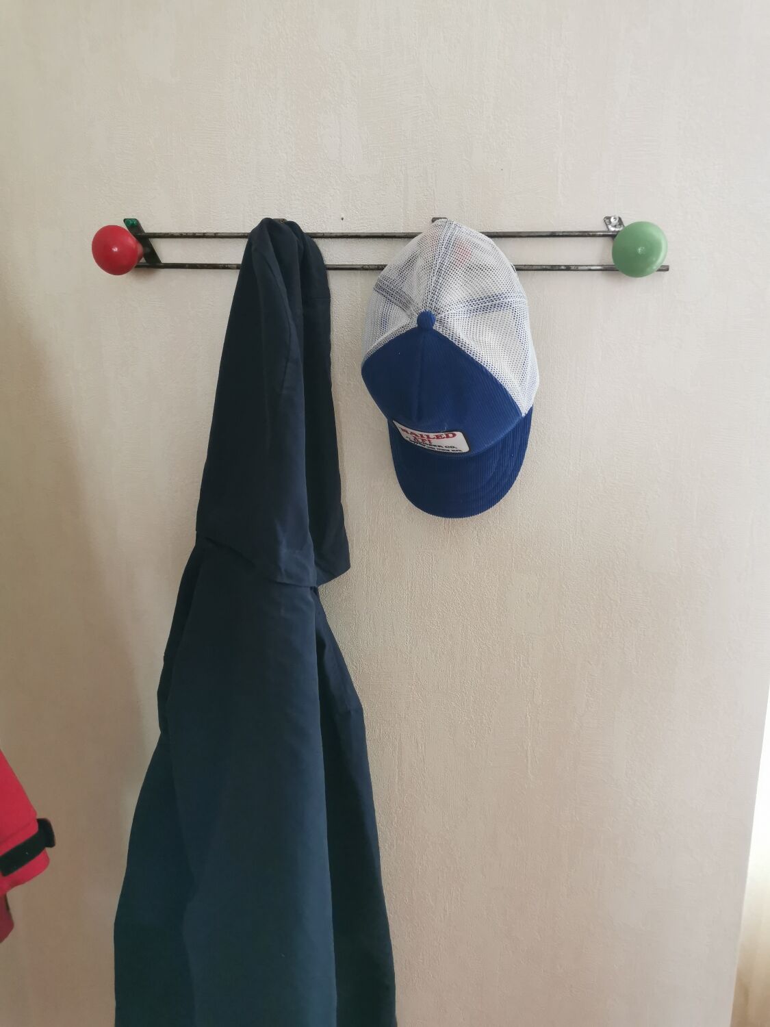 Vintage wall coat rack