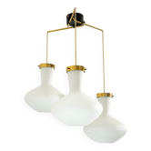 Stilnovo Three-Light Pendant, 1950s