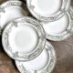 6 assiettes creuses en terre de fer St Amand et Hamage, service "Médaillon"
