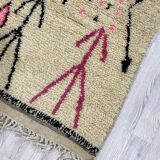 Handmade moroccan berber carpet 254 x 142 cm