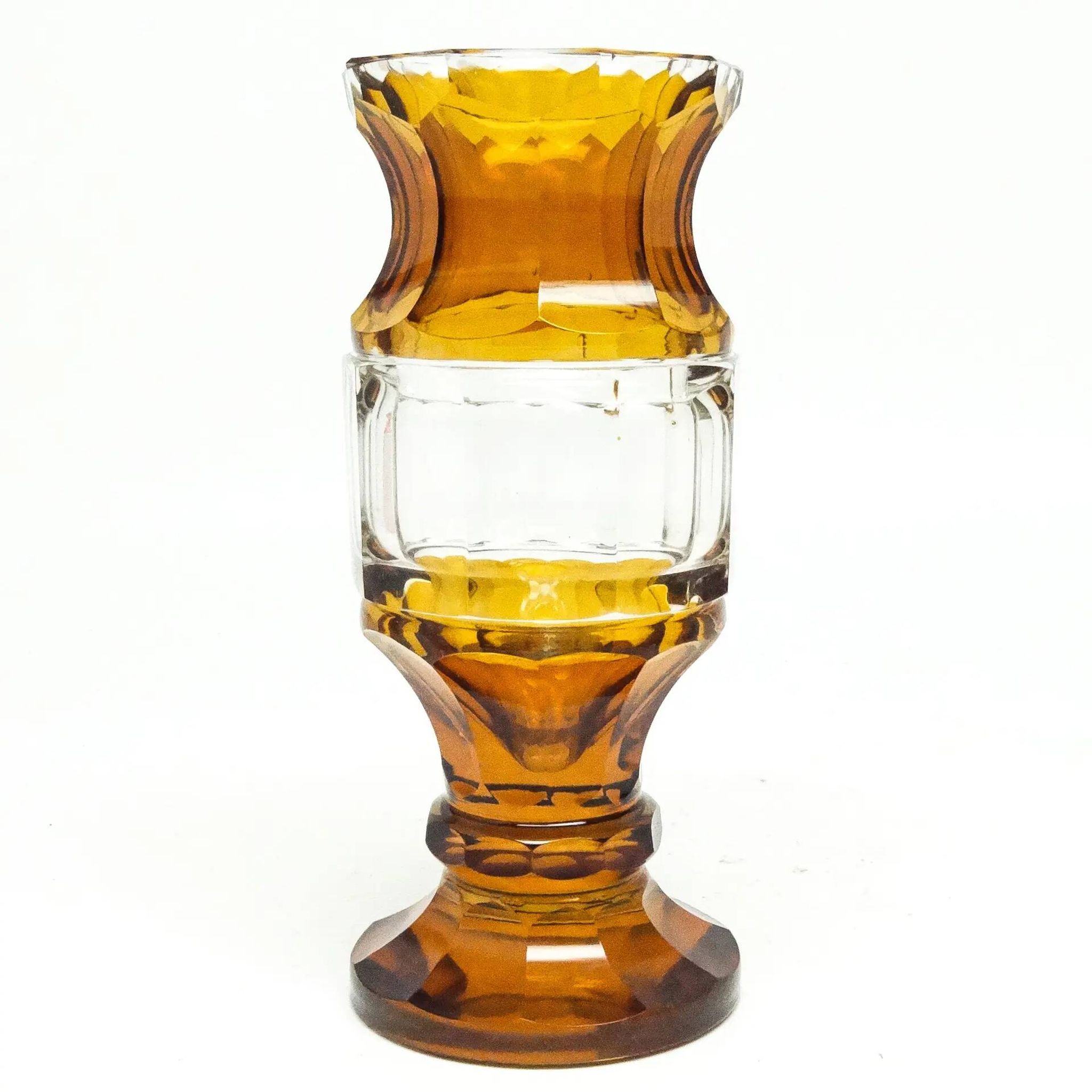 Art Deco vase, crystal, Moser, Czechoslovakia, 1930s
