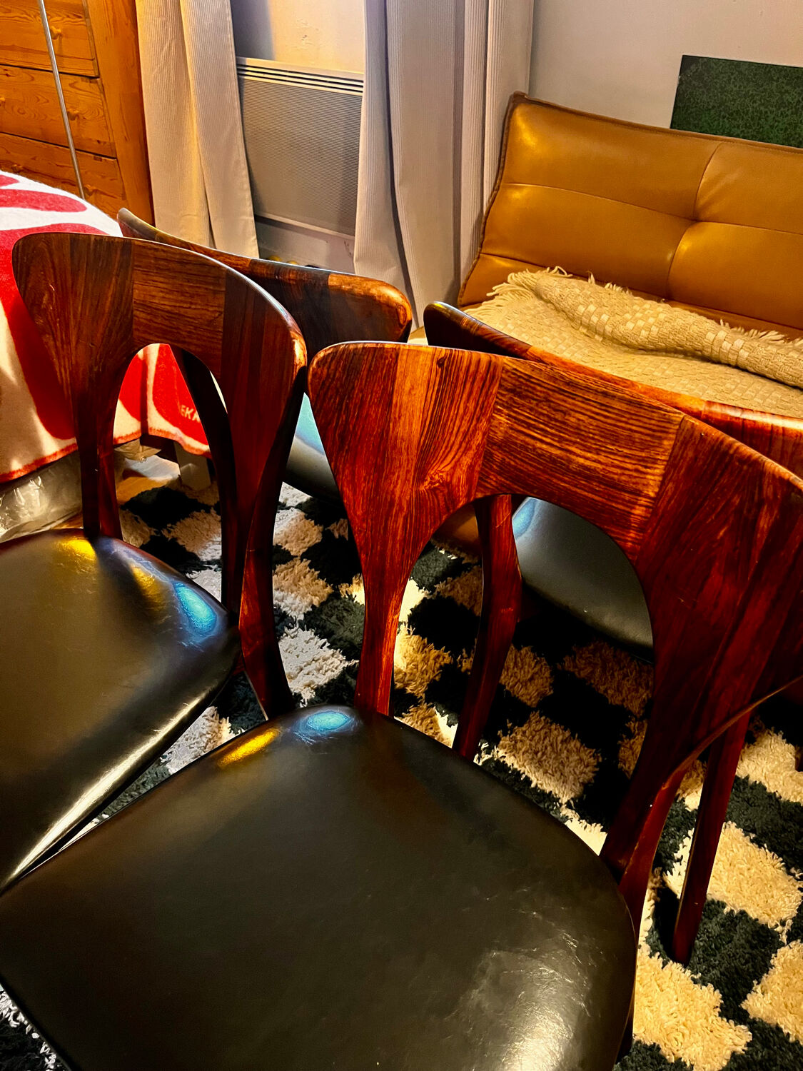 Set of 4 Scandinavian teak chairs