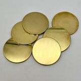 6 Coasters. Stelton. Brass