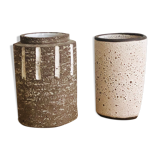 Duo of ceramic vases