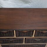 6-drawer rattan chest of drawers