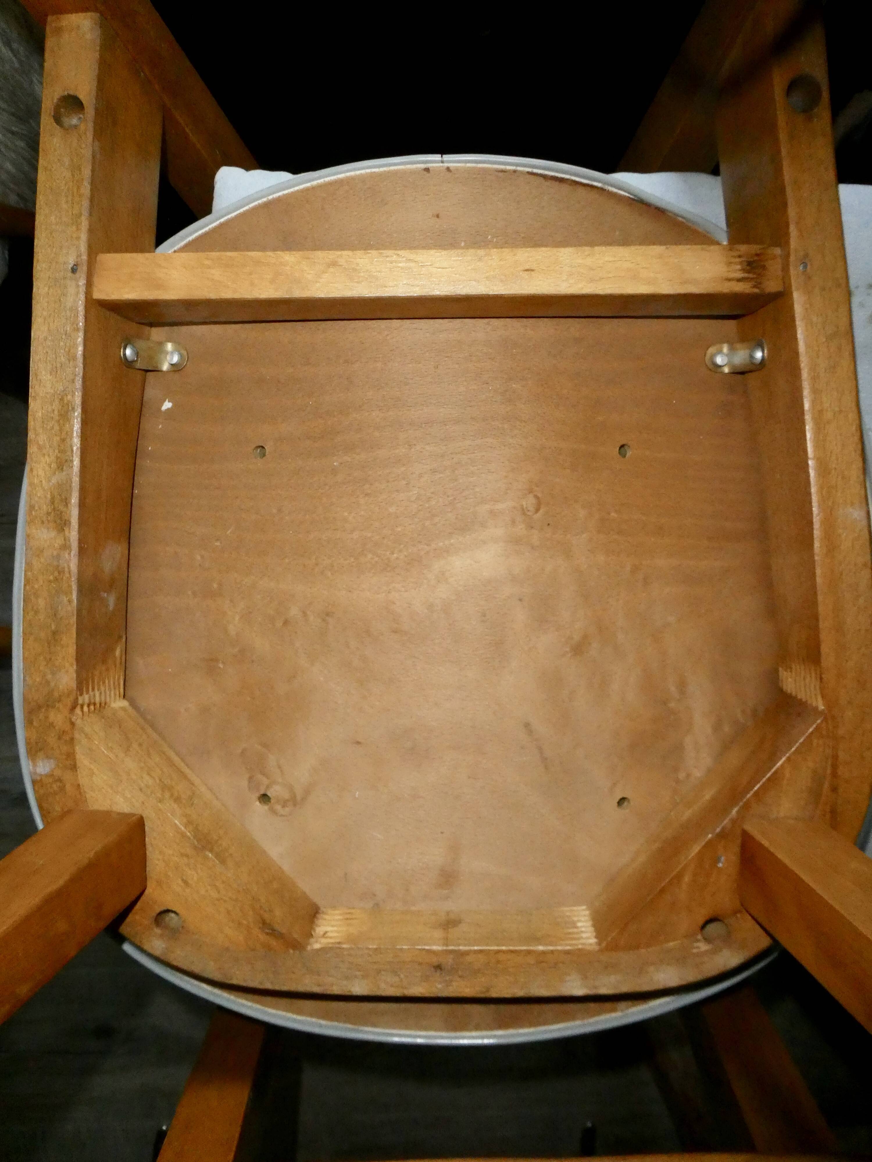 Pair of wooden chairs and skai scandinavian style