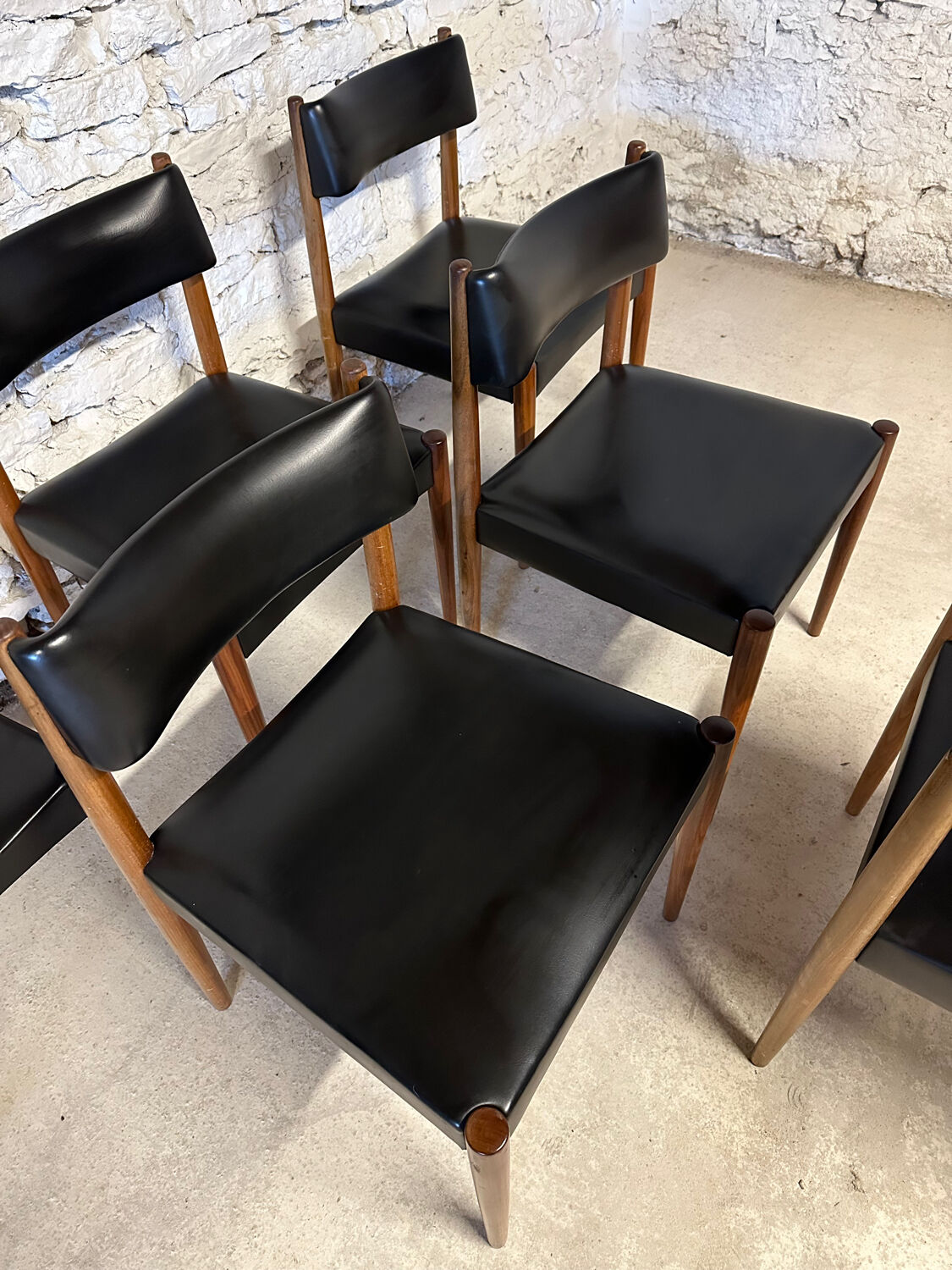 6 Scandinavian chairs by Aksel Bender 1960