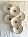 6 soup plates, ironstone from Longchamp, Arlette pattern, 1950s