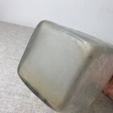 Acid-etched enamel vase with floral decoration