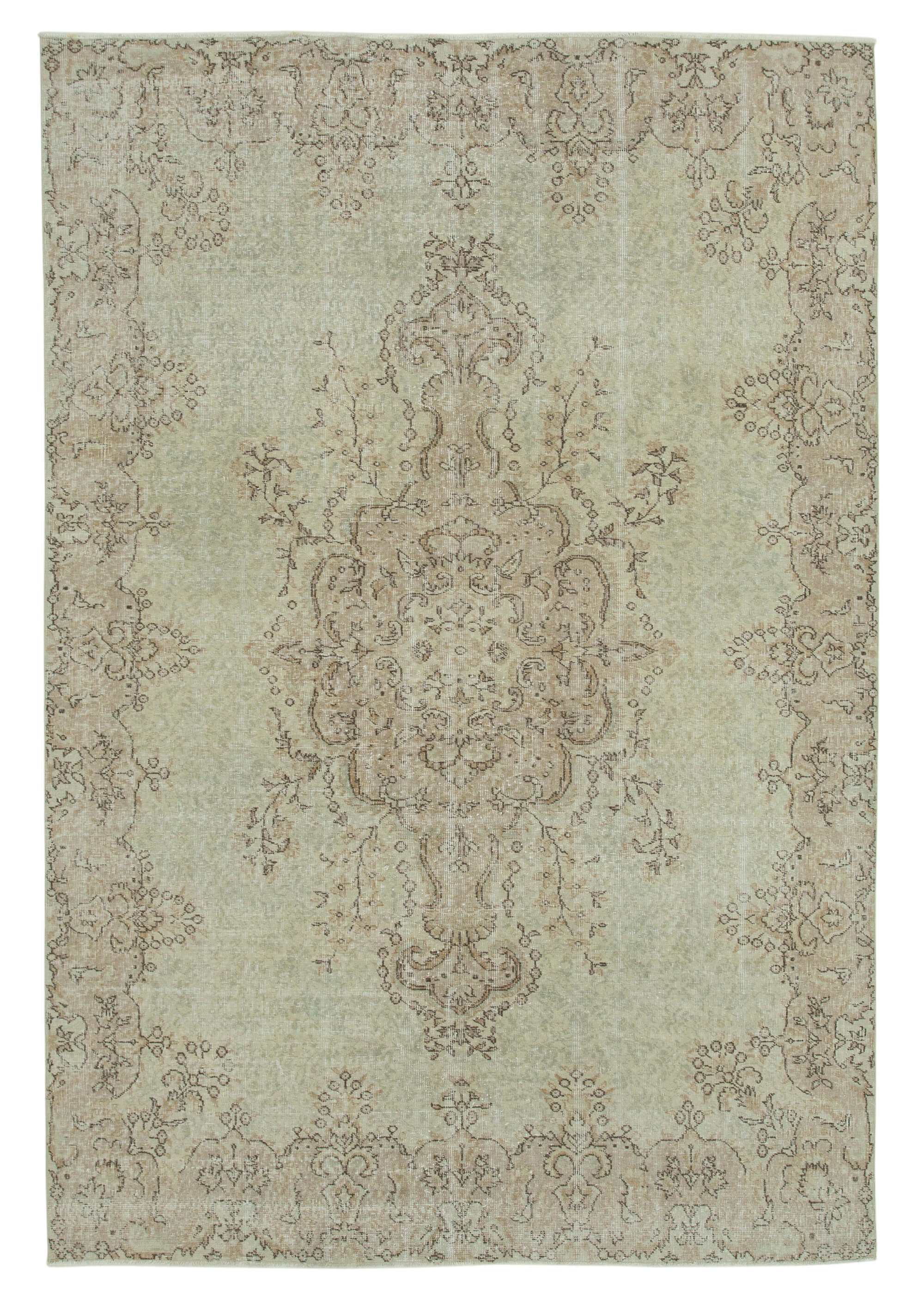 Hand-knotted contemporary turkish beige carpet 208 cm x 300 cm - 36575
