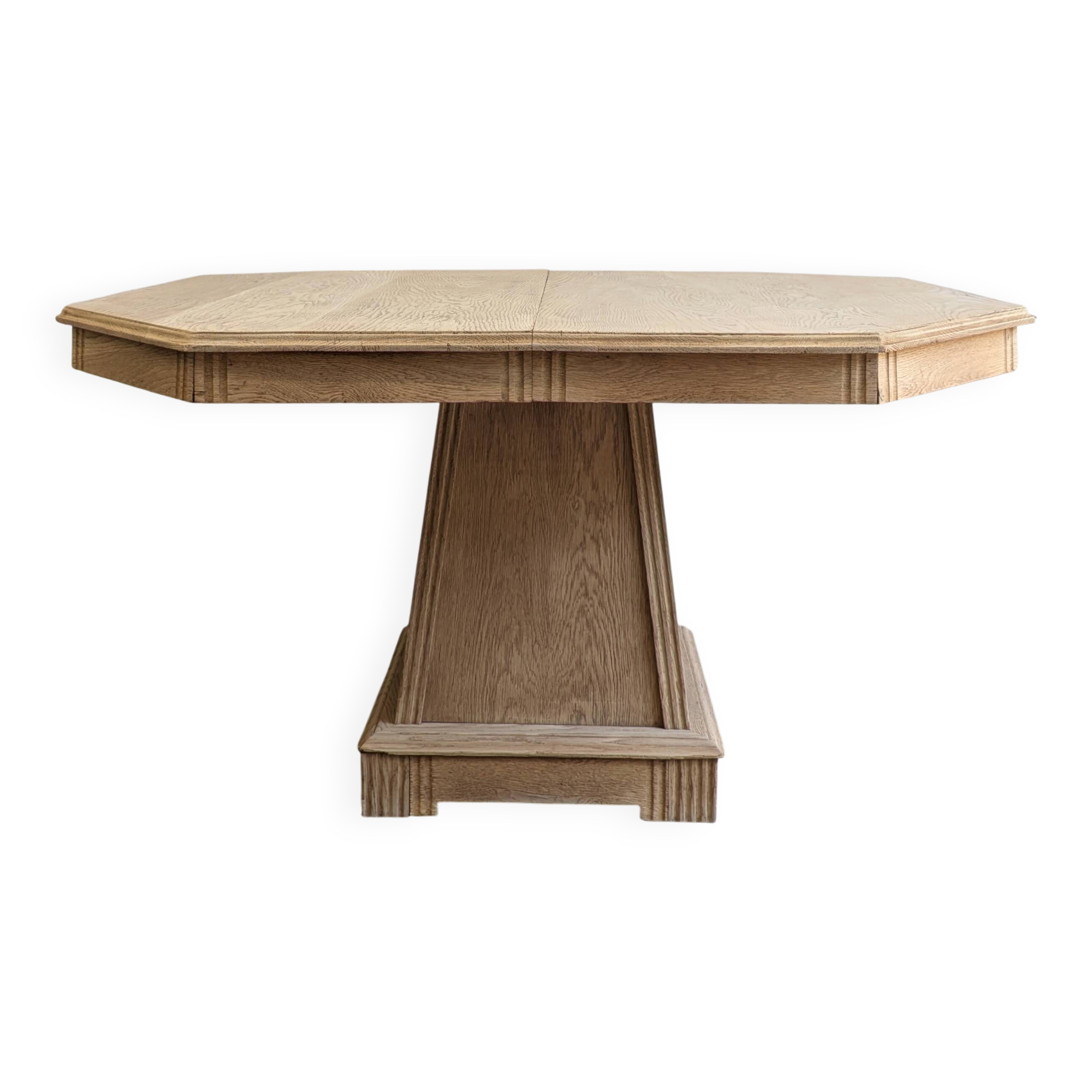 Art Deco oak extendable table – 114 to 228 cm