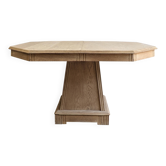 Art Deco oak extendable table – 114 to 228 cm