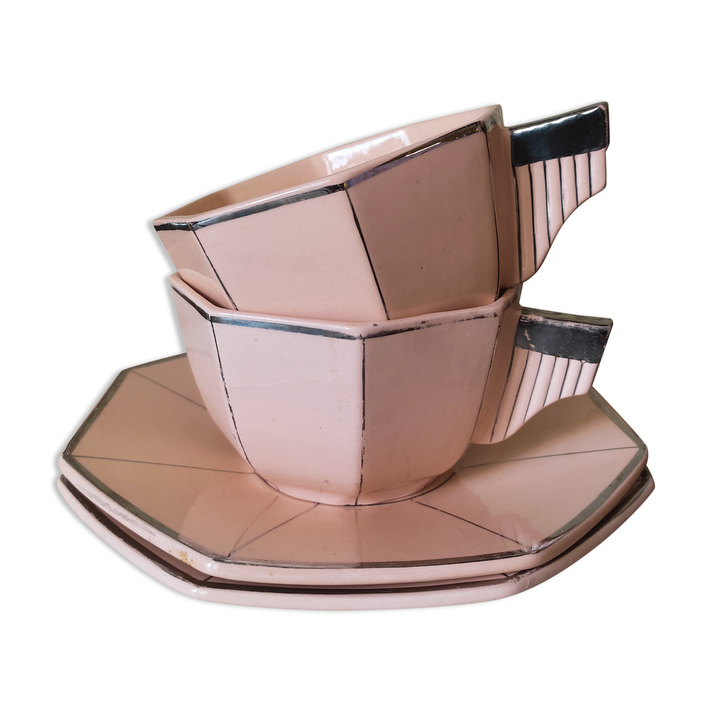 Duo de tasses petit-déjeuner Longwy