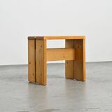 Solid pine stool Les Arcs