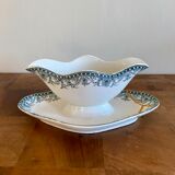 Ancienne saucière réparée avec la technique japonaise du kintsugi