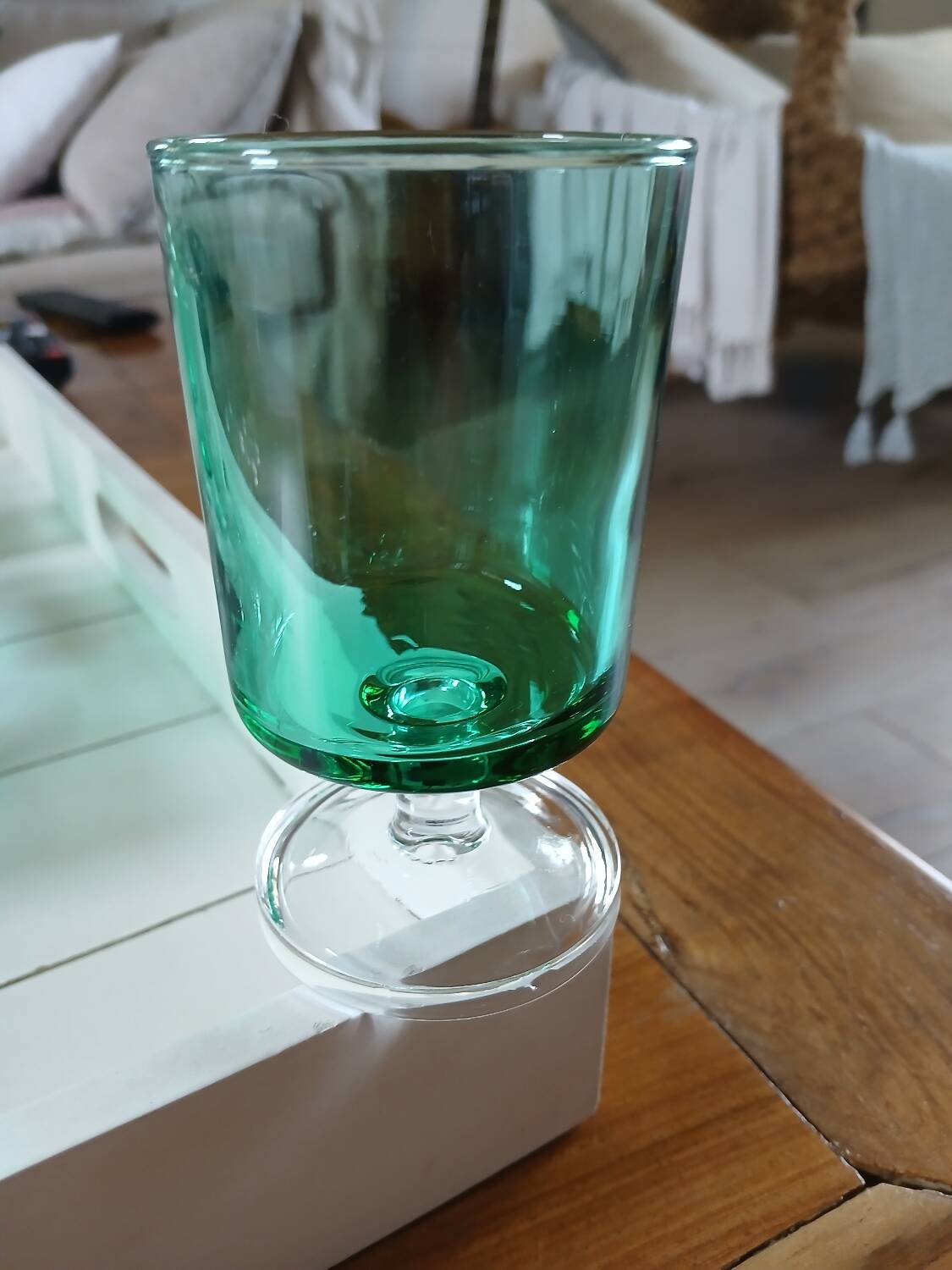 12 vintage stemmed glasses