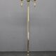 1970s Czechoslovak floor lamp in brass with milky glass shades