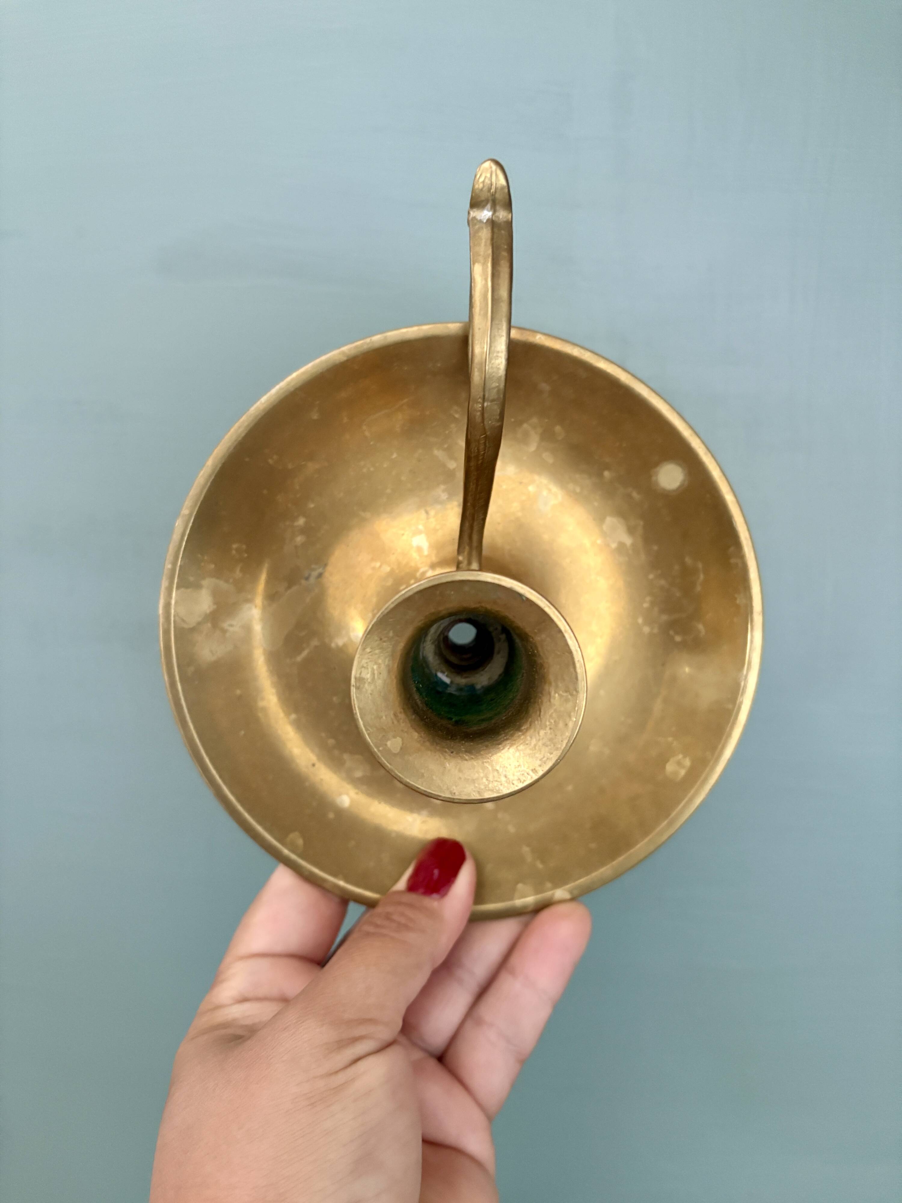 Antique brass candlestick - candle holder