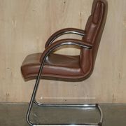 Fauteuil de bureau William Hands Orion en cuir, style Mid-Century Modern