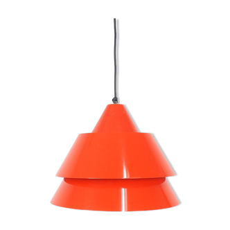 Fog & Morup Zone red hanging lamp, 1960's