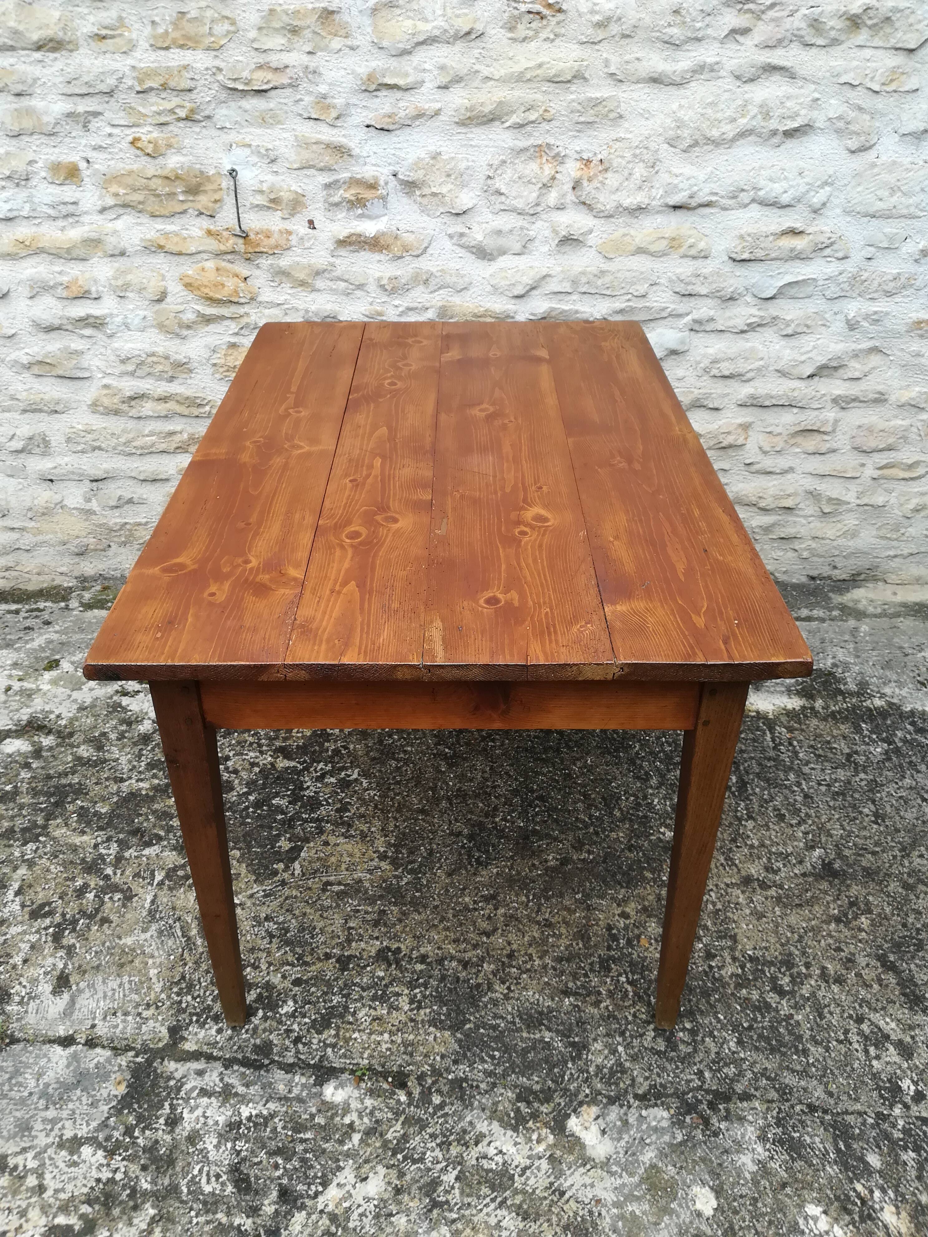 Farm table with drawer