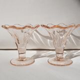 Coffret de 2 gobelets à dessert à la crème glacée en verre rose La Rochere