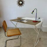 Bureau contemporain design italien  Andrea Lucatello pour Cattelan Italia modèle Qwerty bois et cuir
