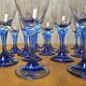 Service of 30 blue footed glasses.