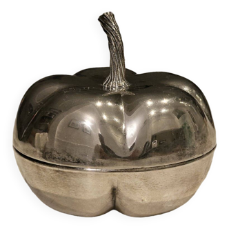 Decorative Apple Shaped Box - Silver Plated by Christian Dior for Dior, 1970s