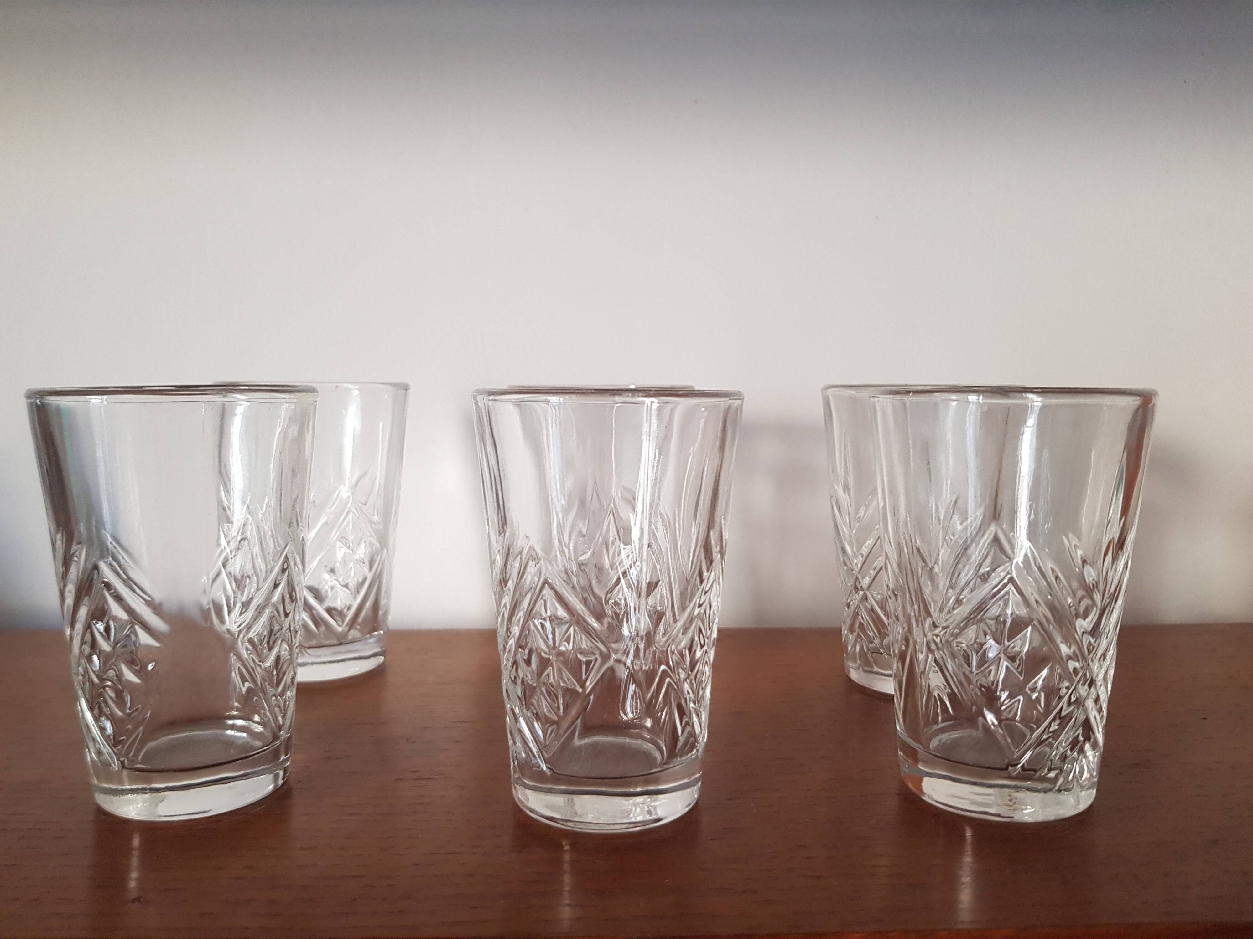Lot de 6 verres en cristal saint louis