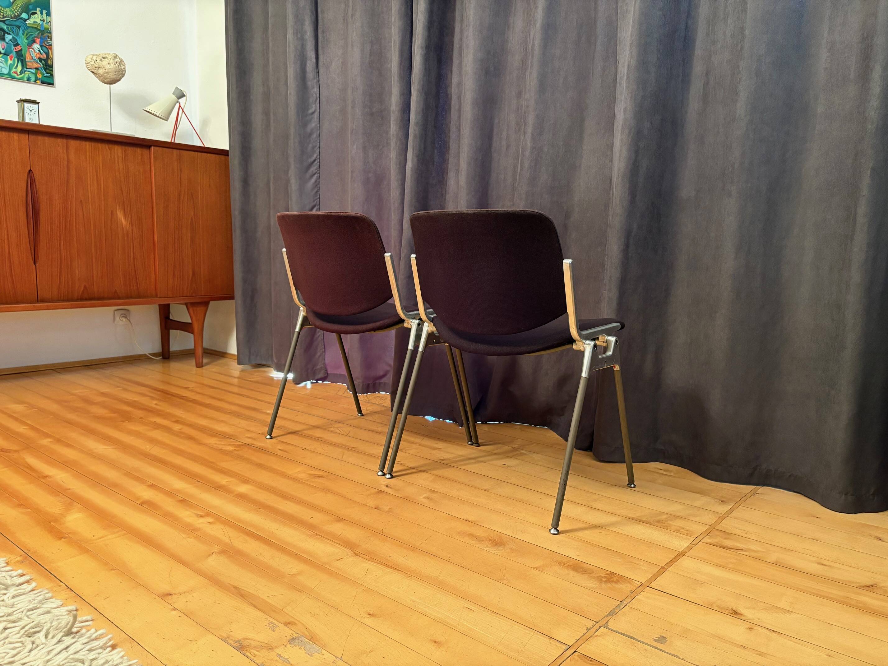 Pair of DSC 106 chairs designed by Giancarlo Piretti, Anonima Castelli, Ita