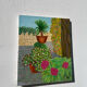 Modernist painting of plants in oil.