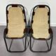 Paire de chaises tubulaires en fer
