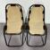 Paire de chaises tubulaires en fer