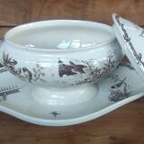 Ancien Plat Ancienne Saucière Terre De Fer HB & Cie/Sépia