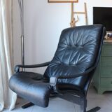 Siesta armchair Westnofa ingmar relling vintage black leather